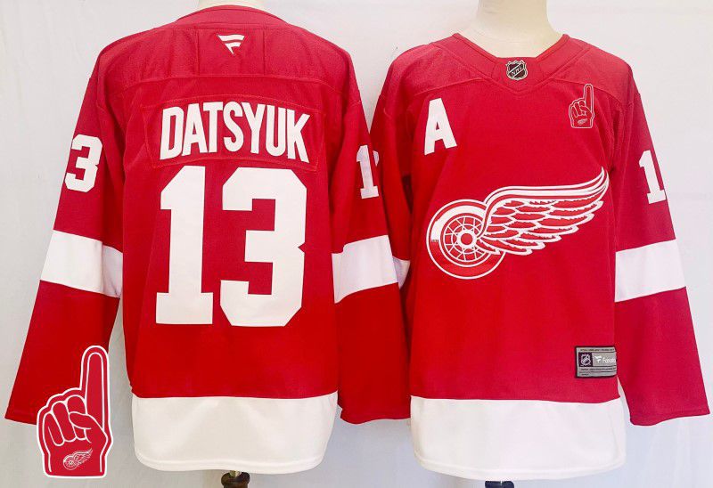 Men Detroit Red Wings #13 Datsyuk Red Fanatics 2025 NHL Jersey style 5->detroit red wings->NHL Jersey